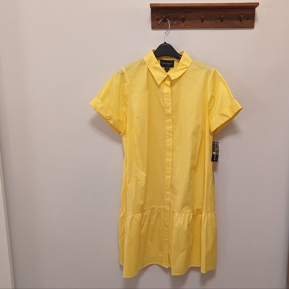 [Donna Morgan] Bright Yellow Shirt Dress